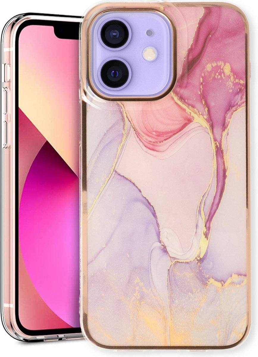 Casemania Hoesje Geschikt voor Apple iPhone 11 - Nova - Siliconen Marmer Back Cover