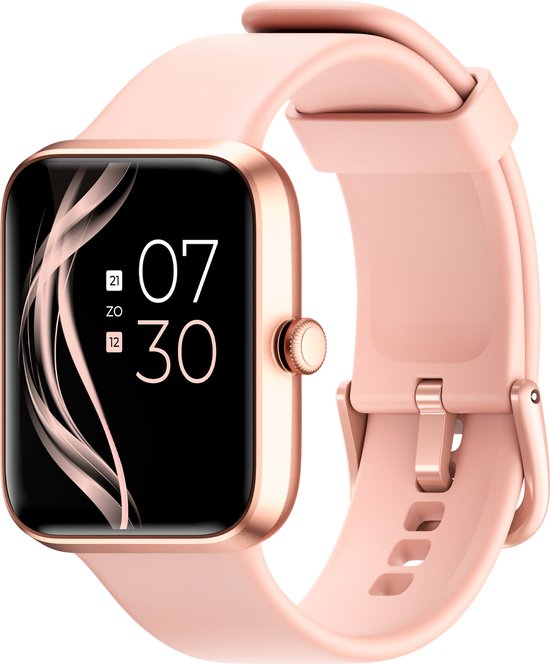 Lunis Smartwatch Dames Rosé Goud / Roze - Apple & Android - Touchscreen