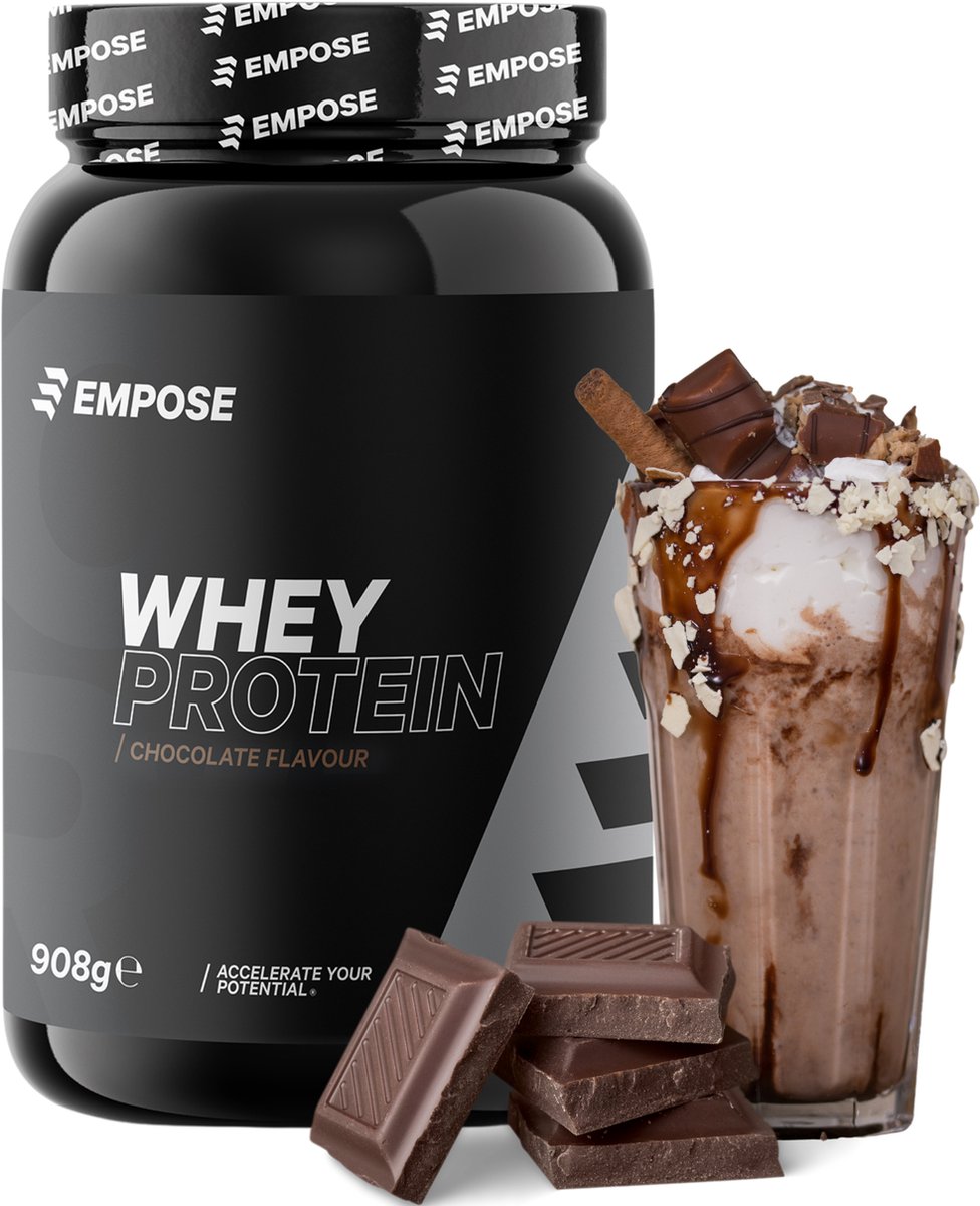 Empose Nutrition Whey Protein - Proteine Poeder - Eiwitpoeder - Chocolade - 908 gram - 30 doseringen