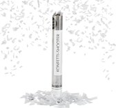 Relaxdays confetti kanon 40 cm - papier - biologisch afbreekbaar - party popper zilver