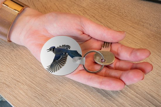 Porte-clés - Vogel - Ressorts - Wit - Plastique - Rond - Cadeaux à distribuer