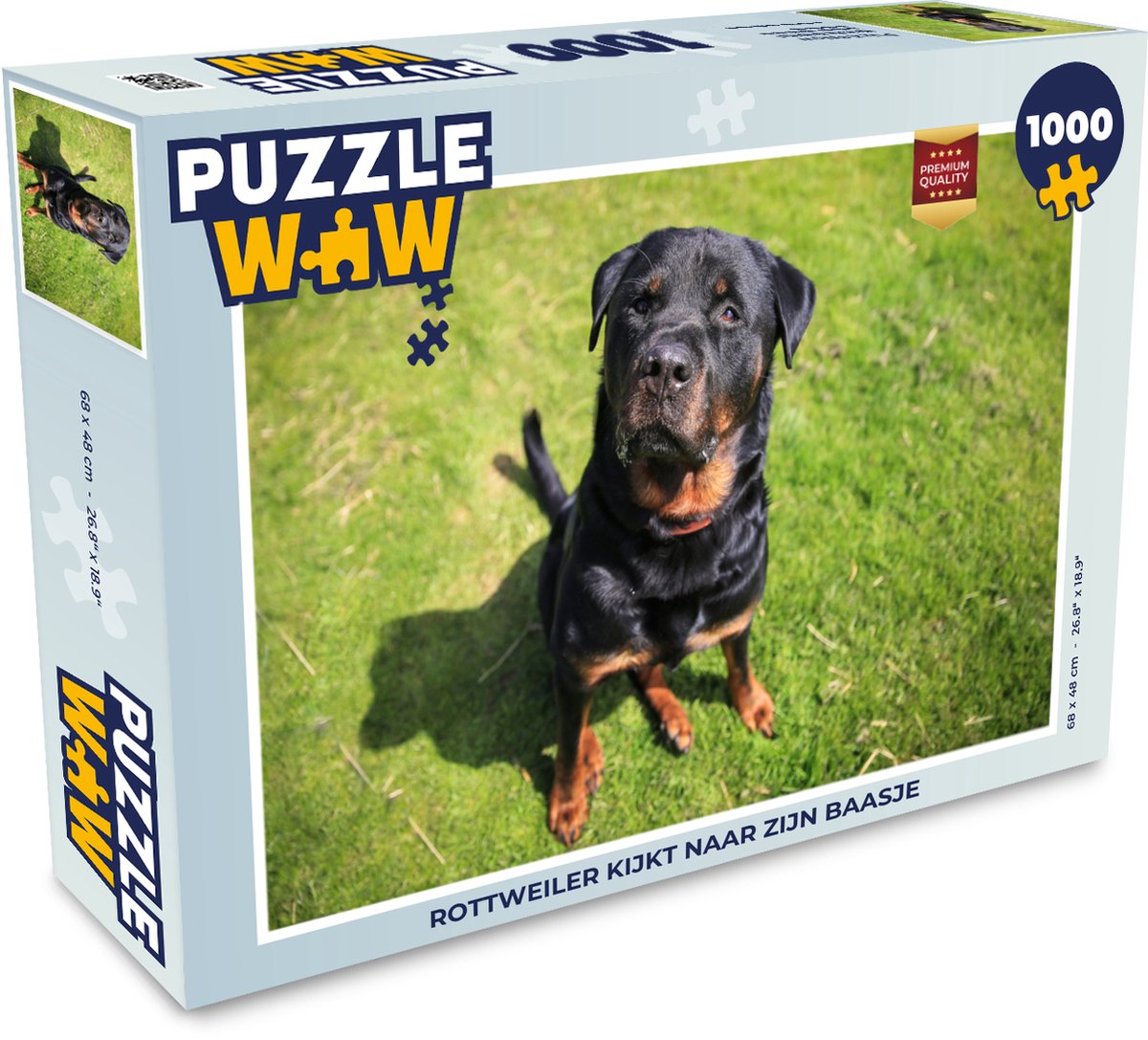Puzzle pour adultes Rottweiler Drapeau des États-Unis 1000 pièces en