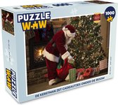 Puzzel De kerstman zet cadeautjes onder de boom - Legpuzzel - Puzzel 1000 stukjes volwassenen - Kerst - Cadeau - Kerstcadeau voor mannen, vrouwen en kinderen