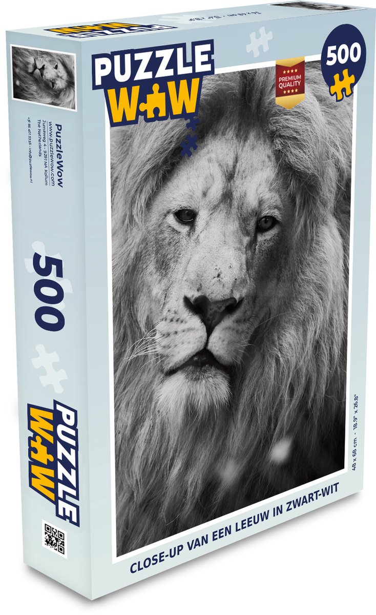 Puzzel Portret - Leeuw - Profiel - Legpuzzel - Puzzel 500 stukjes