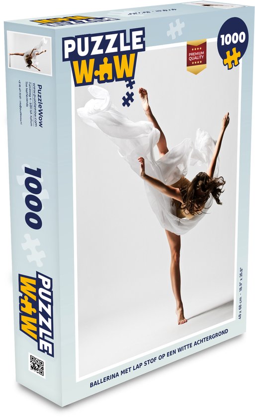 Puzzel Ballerina met lap stof op een witte achtergrond - Legpuzzel - Puzzel  1000... | bol
