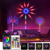Vuurwerk LED lamp - LED strip verlichting - Discolamp - Nieuwjaar versiering - Oud en nieuw decoratie - Met afstandsbediening en app control - Multicolor