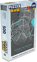 Puzzle Plan de la ville - Alphen aan den Rijn - Grijs - Blauw - Puzzle - Puzzle 500 pièces - Carte