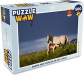 Puzzel Paarden - Gras - Veulen - Legpuzzel - Puzzel 500 stukjes