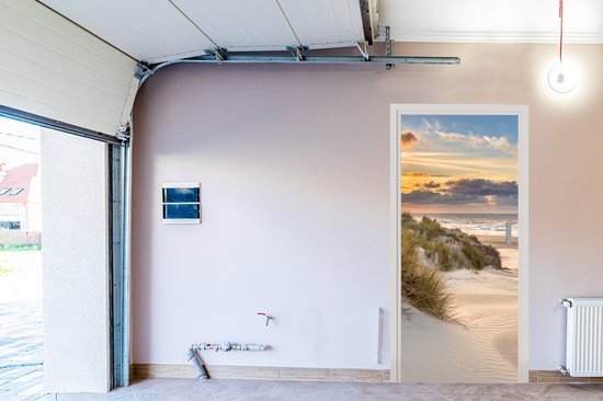 Autocollant Mural Coucher De Soleil Plage - 85x205 Cm - Tulup - Déco Moderne