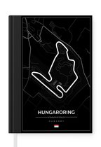 Notitieboek - Schrijfboek - F1 - Hongarije - Auto - Racebaan - Hungaroring - Zwart - Notitieboekje klein - A5 formaat - Schrijfblok