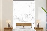 Behang - Fotobehang Marmer - Wit - Grijs - Luxe - Marmerlook - Structuur - Breedte 180 cm x hoogte 280 cm
