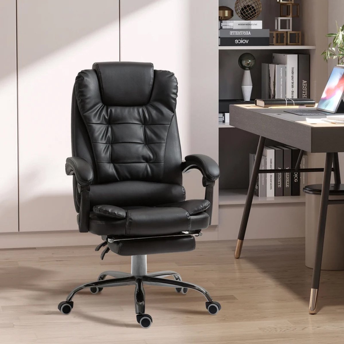 Ergonomische Bureaustoel Zwart - verstelbaar thumbnail 3