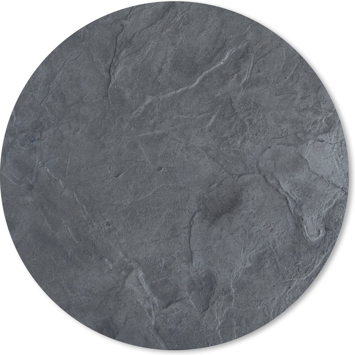 Muismat rond 30x30 cm - Mousepad Grijs - Beton print - Leisteen - Structuur - Retro - Ronde muismatten