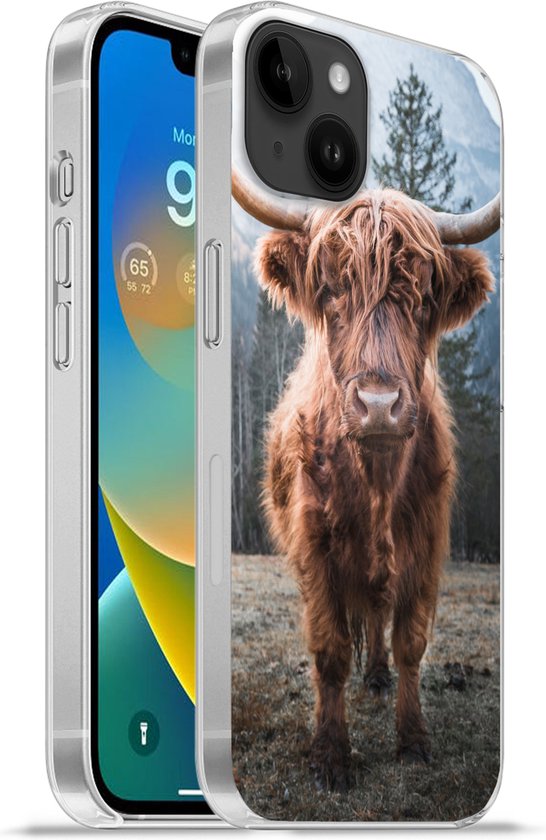 Apple iPhone 14 Plus - Coque souple - Highlander écossais - Vache - Animaux - Berg - Nature - Coque de téléphone en Siliconen