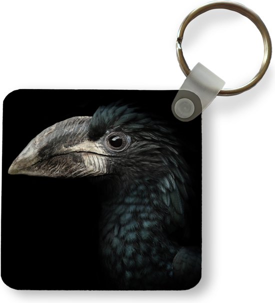 Sleutelhanger - Illustratie van een bruine kiwi vogel - Plastic - Rond - Uitdeelcadeautjes