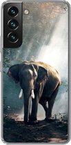 Coque Samsung Galaxy S22 Plus - Éléphant - Animaux - Lumière - Forêt - Nature - Animaux sauvages - Coque de téléphone en Siliconen