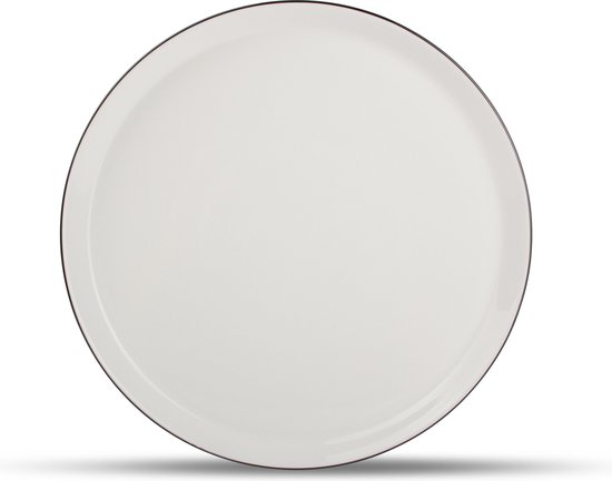 Assiette plate 31cm blanche Minimal (Set de 4) | bol.com