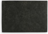 Set de table 43x30cm aspect cuir gris vague Plateau de table (Lot de 4)