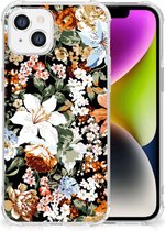 Case Geschikt voor iPhone 14 Dark Flowers