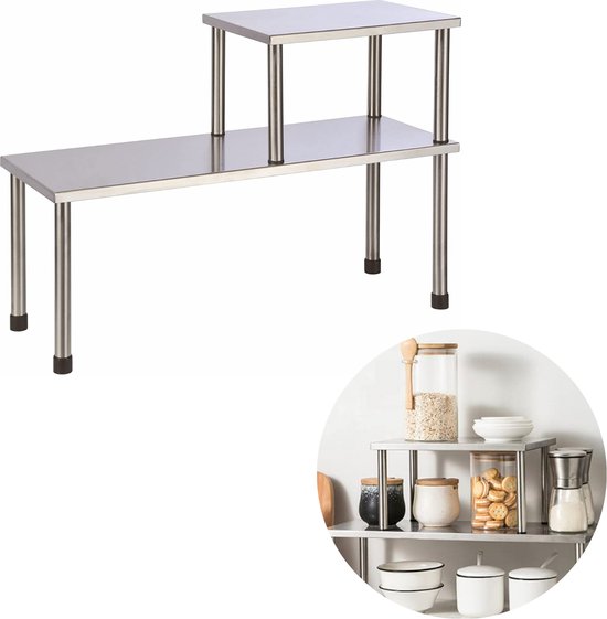 EsLuker.ly Koffiebekerhouder met 2 niveaus voor aanrecht, koffiebar organizer voor keuken thuiskantoor, ruimtebesparend bekerrek met 12 haken
