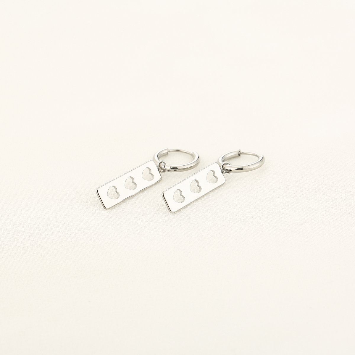 HEARTS Oorbellen - Zilver