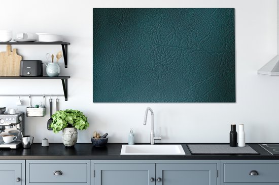 Structure cuir vert foncé 140x90 cm - Tirage photo sur toile (Décoration murale salon / chambre)