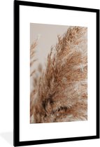 Cadre photo avec affiche - Herbe - Plantes - Nature - Herbe de la pampa - 60x90 cm - Cadre pour affiche - Décorations de Noël - Décoration de Noël pour l'intérieur - Noël