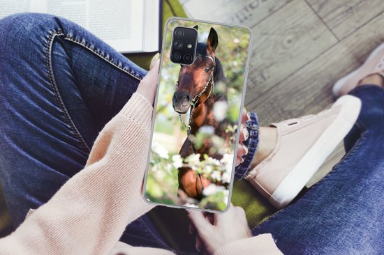Coque Samsung Galaxy A51 5G - Cheval - Blossom - Printemps - Siliconen