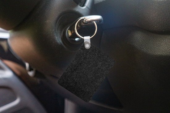 Porte-clés - Zwart - Granit - Design - Pierre - Cadeaux - Plastique