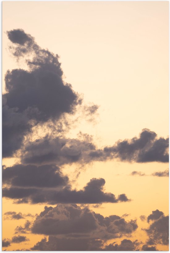 WallClassics - Poster Glossy – Cumulus Witte - 70x105 cm Photo sur Papier Poster avec Finition Brillante