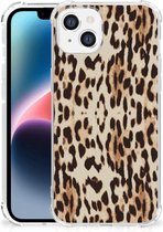 Hippe Hoesje Apple iPhone 14 Plus Smartphone hoesje met doorzichtige rand Leopard