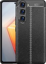 Mobigear Hoesje geschikt voor Samsung Galaxy S23 Plus Telefoonhoesje Flexibel TPU | Mobigear Luxury Backcover | Galaxy S23 Plus Case | Back Cover - Zwart