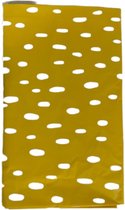 Tafelkleed Geel Met witte Stippen - 180 x 130 cm - Tafelkleed - Tafellaken - Laken - Eten - Tafelen - tafellaken