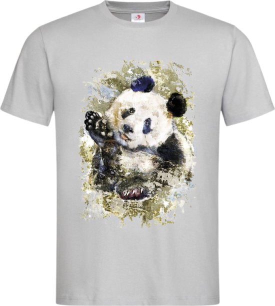 Miniatuur pandabeer, zilver. - Het Antiek