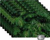 Set de table - Feuilles - Monstera - Abstrait - 45x30 cm - 6 pièces