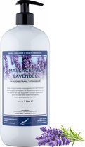 Massageolie Lavendel 1 liter met gratis pomp - 100% natuurlijk - biologisch en koud geperst