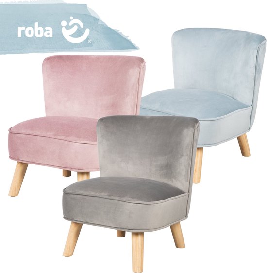 Roba Kinderstoel Lil Sofa Junior 50 Cm Fluweel Blauw van Roba. — afbeelding 3