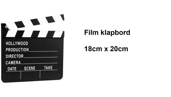 Filmklapper Hollywood 18 cm x 20 cm - Film klapper festival gala thema feest party