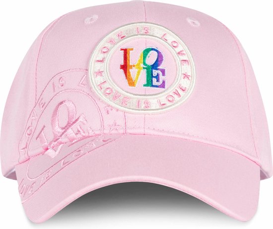 ALLPRIDE LGBTQIA regenboog rainbow pride cap pet gadget roze love stamp rainbow geborduurd
