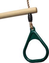 BOOST2 trapeze met Kunststof Ringen groen met PP-touwen voor schommel