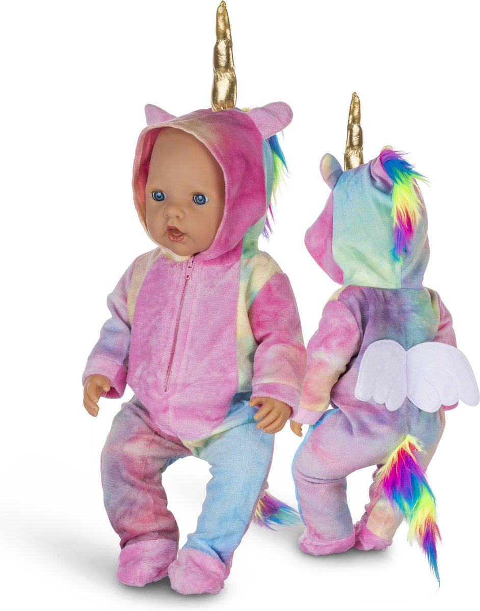 Isa's Friends® - Poppenkleding - Setje 3 outfits - Kleertjes geschikt voor o.a. BABY born - 43 cm - Geschenkverpakking — afbeelding 5