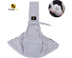 Maligaya Pets Draagtas Hond - Hondentas - Draagzak Hond – Hondendraagtas - Draagtas voor Honden - Dierendraagtas - Grijs - Cadeau