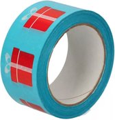Cadeau bedrukking tape voor cadeau verpakkingen | Feestelijk plakband | Taperoller tape | Cadeau tape | Feest decoratie | Blauw