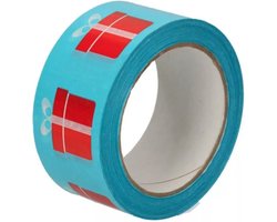 Cadeau bedrukking tape voor cadeau verpakkingen | Feestelijk plakband | Taperoller tape | Cadeau tape | Feest decoratie | Blauw