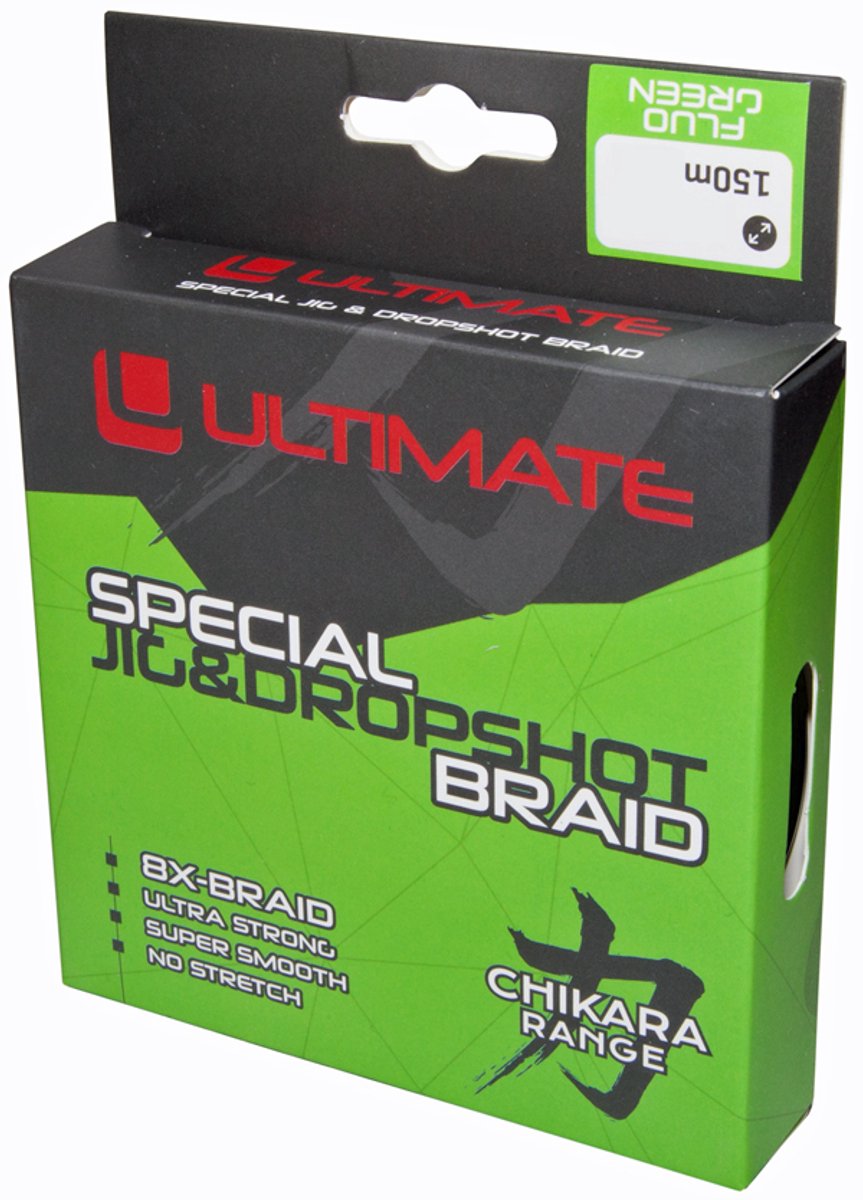Ultimate Special Jig & Dropshot Braid Fluo Green 0,06mm 2,8kg 150m | Gevlochten lijn