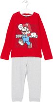 Mario Bros pyjama - rood met grijs - Super Mario Brothers pyjamaset - maat 98