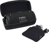 Casingwise Case voor JBL Xtreme 3, Xtreme 2 / Bluetooth Speaker Case met vak voor kabel en accessoires voor op reis / Hard Case voor JBL Box met draagriem zwart