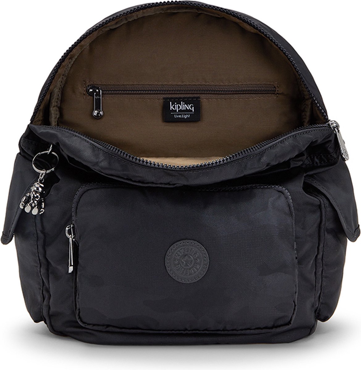 Kipling City Pack S Backpack Black Camo Emb