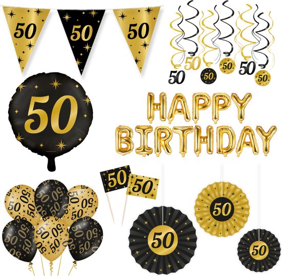Pack décoration anniversaire 50 ans Classy Party XL