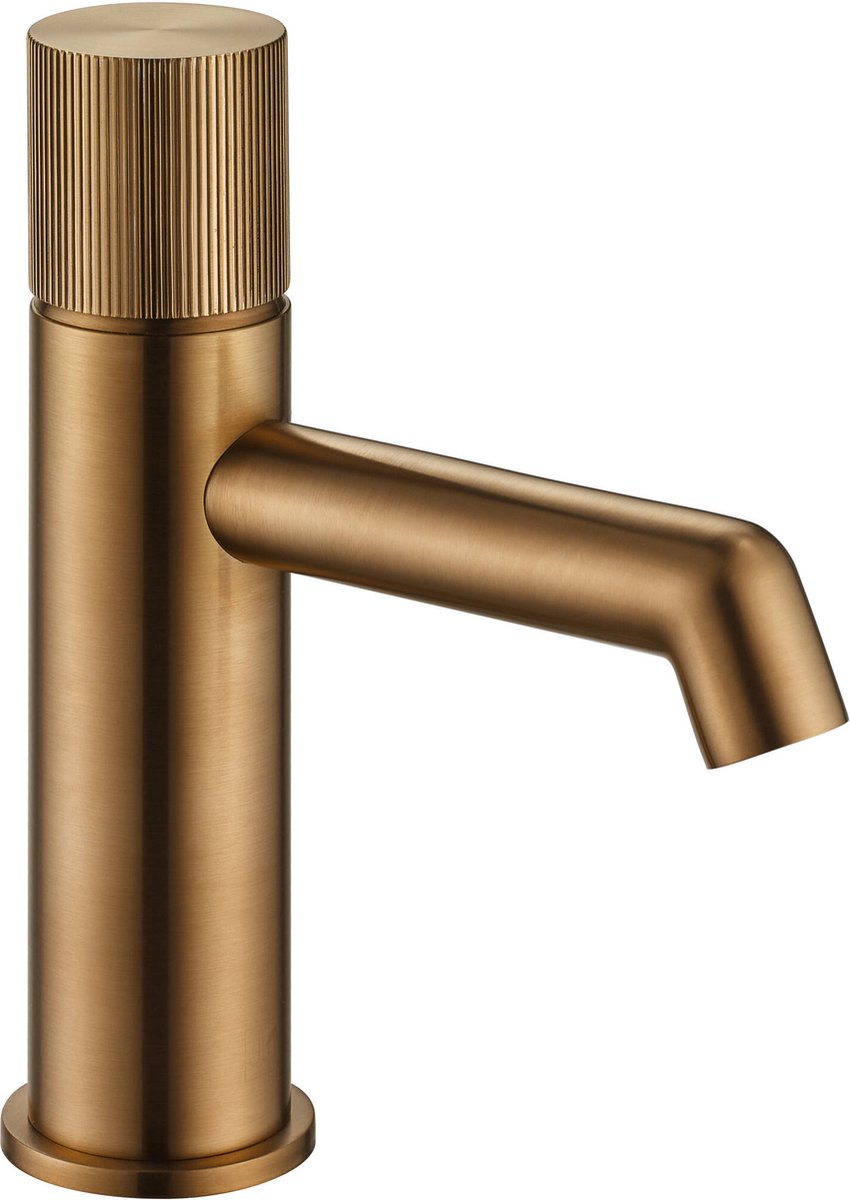 Keukenkraan, toilet geborsteld goud kraan kraan 304 roestvrij staal waterval wastafel kraan, warm en koud water gemengd badkamer wastafel kraan Wijdverspreide kraan